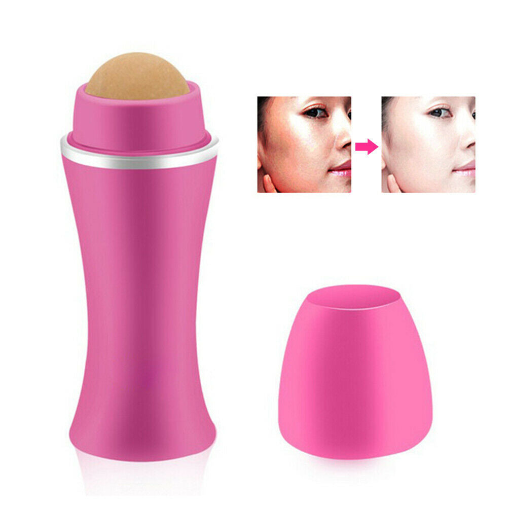 Unisex Facial Oil Absorbing Roller Natural Volcanic Stone Face Skin Care Tools