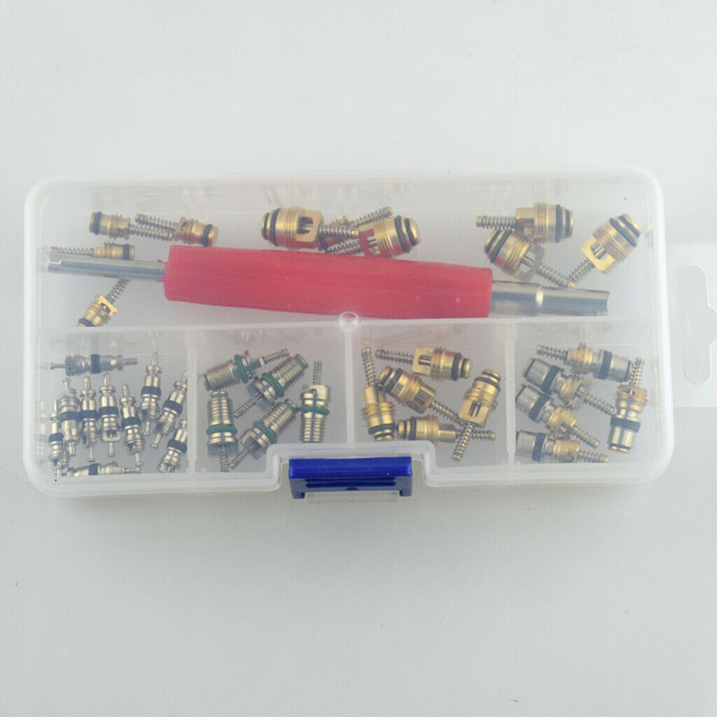 36 Pieces Assortment A/C Shrader Valve Core Tool R134 R12 AC Valves HVAC kit