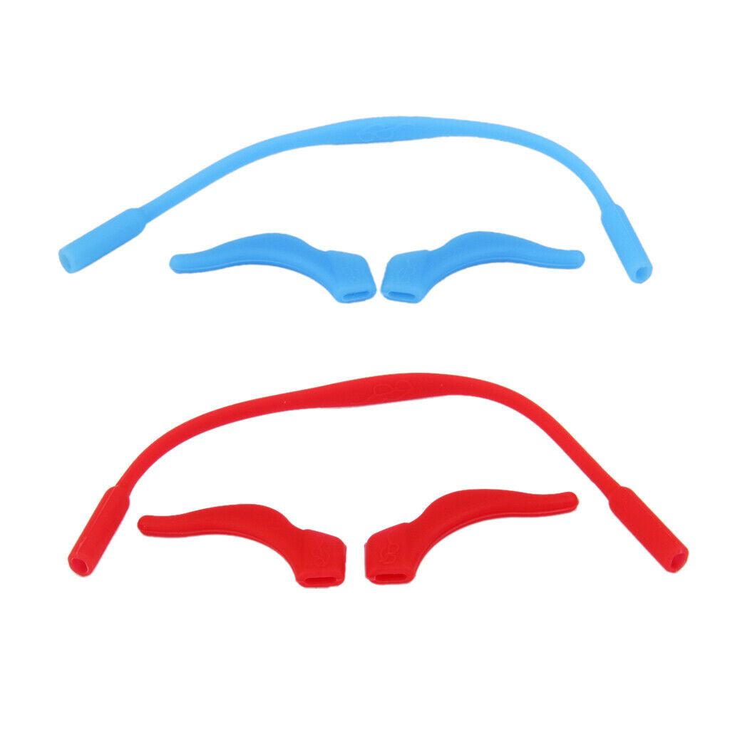 2 Pieces Kids Children Silicone Eyeglasses Sunglasses Glasses Strap Cord Rope +