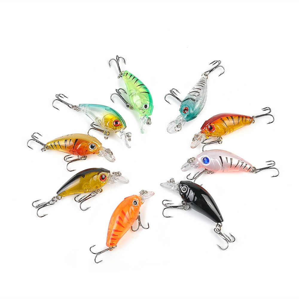 5pcs Bream Fishing Lures Redfin Trout Perch Bass Cod 4.5cm 5pcs Crankbaits Hooks