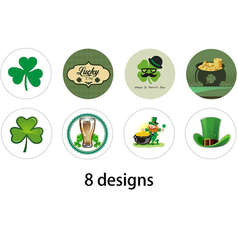 500pcs/roll of 1.5 inch St. Patrick's Wedding birthday stickers sealing s.l8