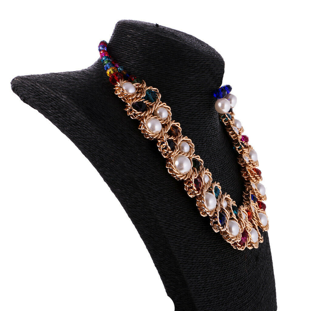 Exaggerated Women Choker Necklace Pendant Collar Wedding Bridal Multi-color
