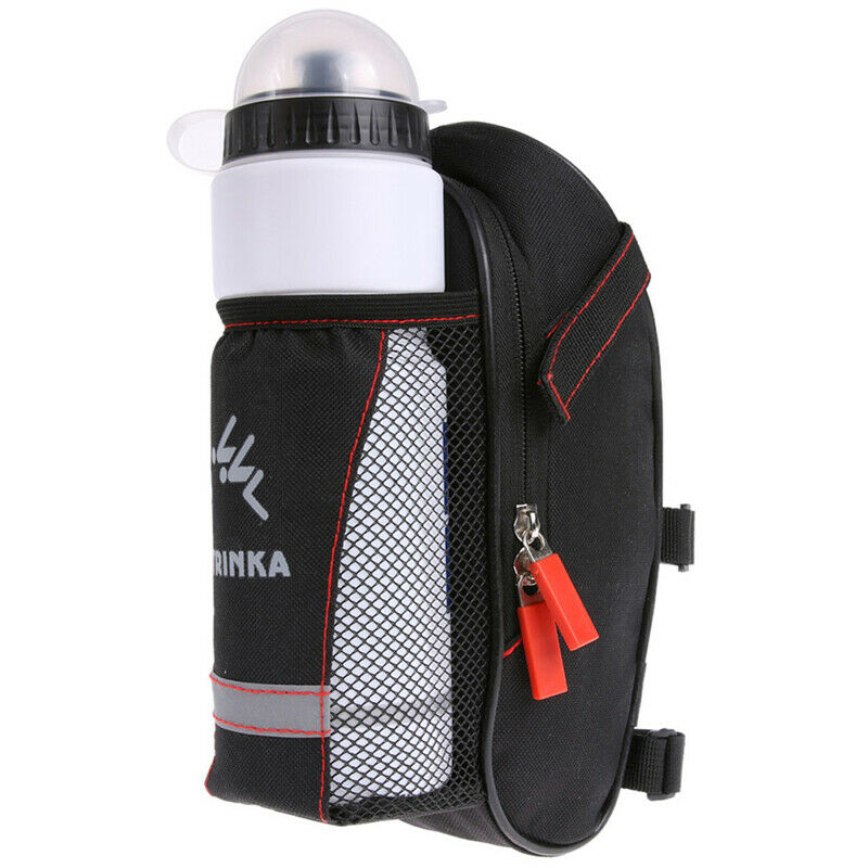 Bicycle Saddle Bag with Water Bottle Pocket Bike Rear Seat Tail Bag IE