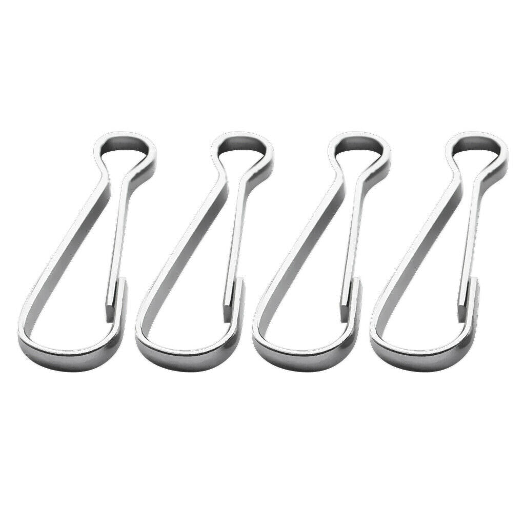 4pcs Stainless Steel Flag Pole Clip Snaps Hook Pole Attachment 4#