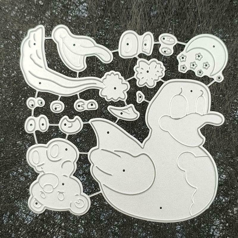 Good Night Duck Star Moon Carbon Steel Cutting Dies DIY Scrapbooking Photo Album