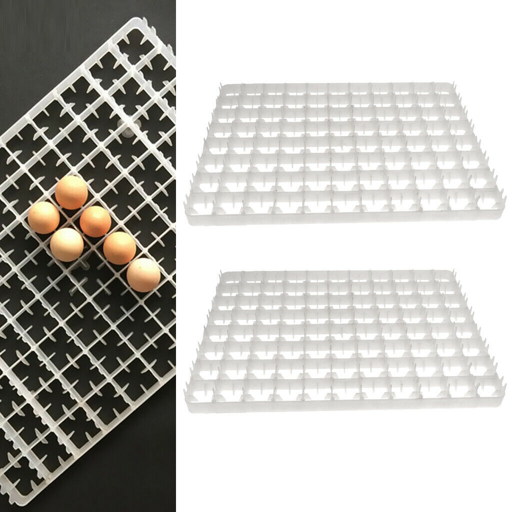 2 Pcs Hatcher 88-Chicken Eggs Tray for Duck Quail Automatic Incubator, 49x36x3cm