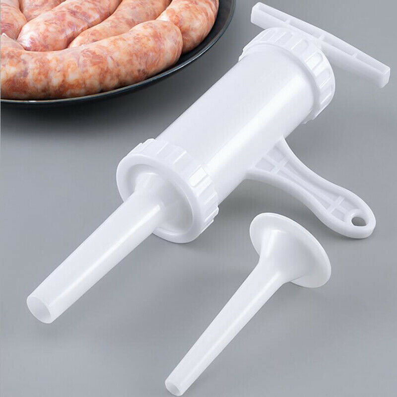 Manual Sausage Fillers Machine Salami Maker Meat Stuffer Press Nozzle Funnel  DF