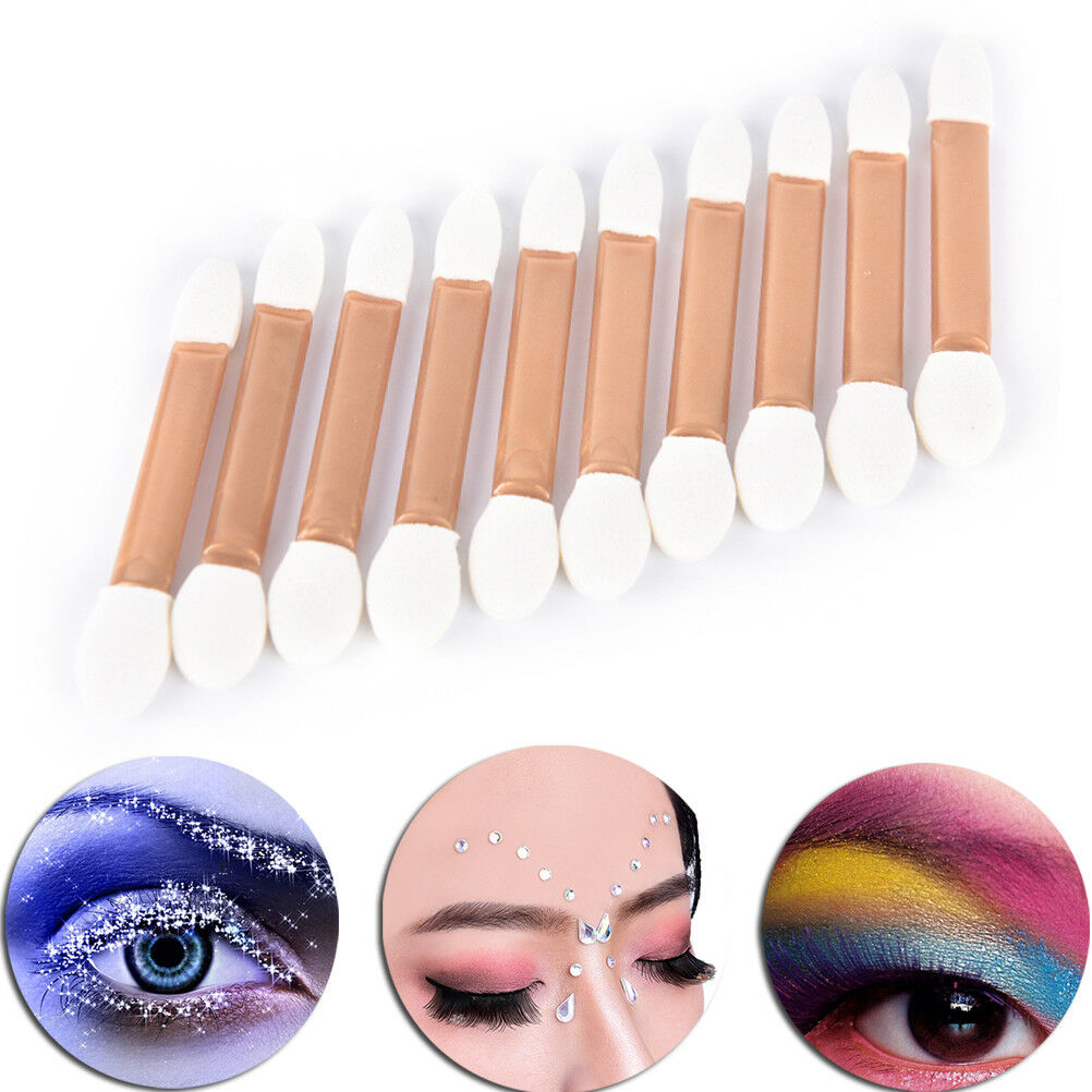 10x Makeup Double-end Eye Shadow Eyeliner Brush Sponge Applicator Tool Bru.l8