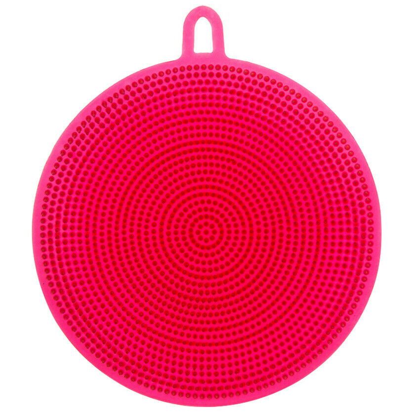 Silicone Antibacterial Washing Dish Brush Sponge Scrubber Pot Kitchen Cleaning