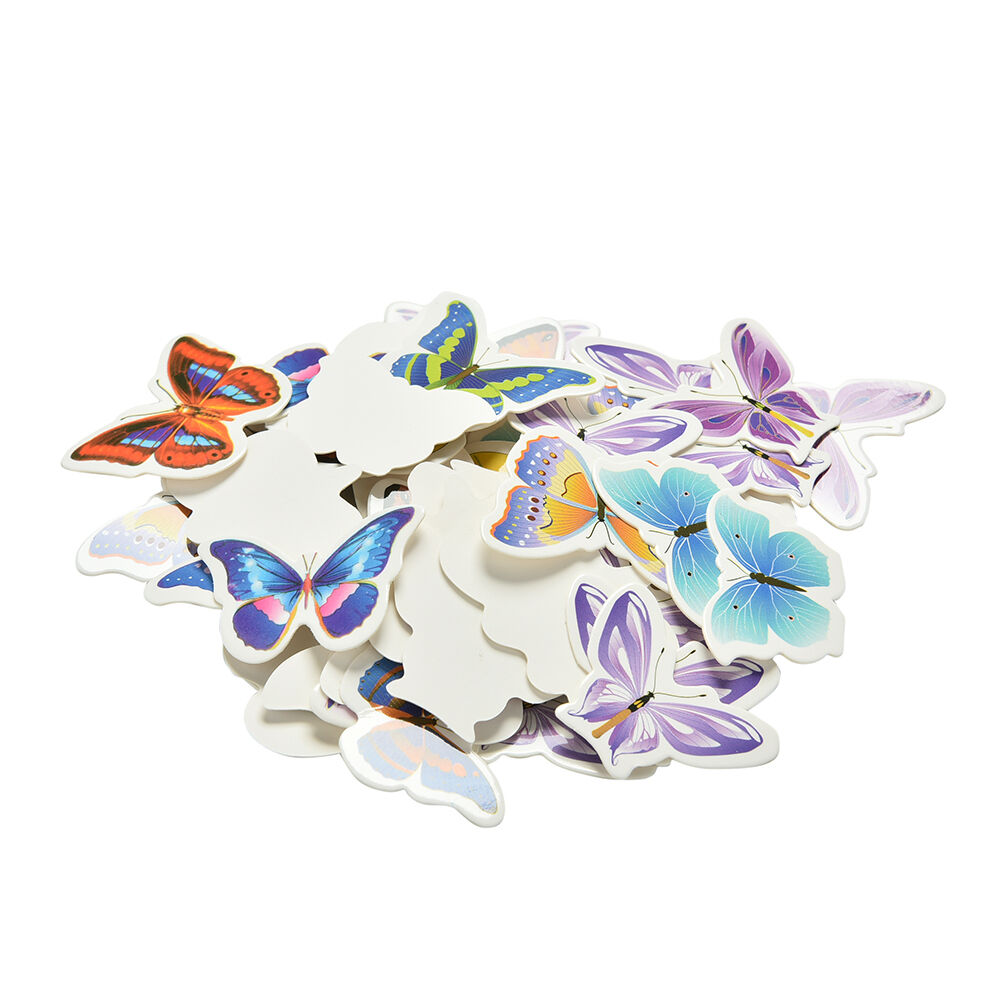 50x Butterflies Wedding Birthday Wafer Paper Cupcake Cake Toppers SE.l8