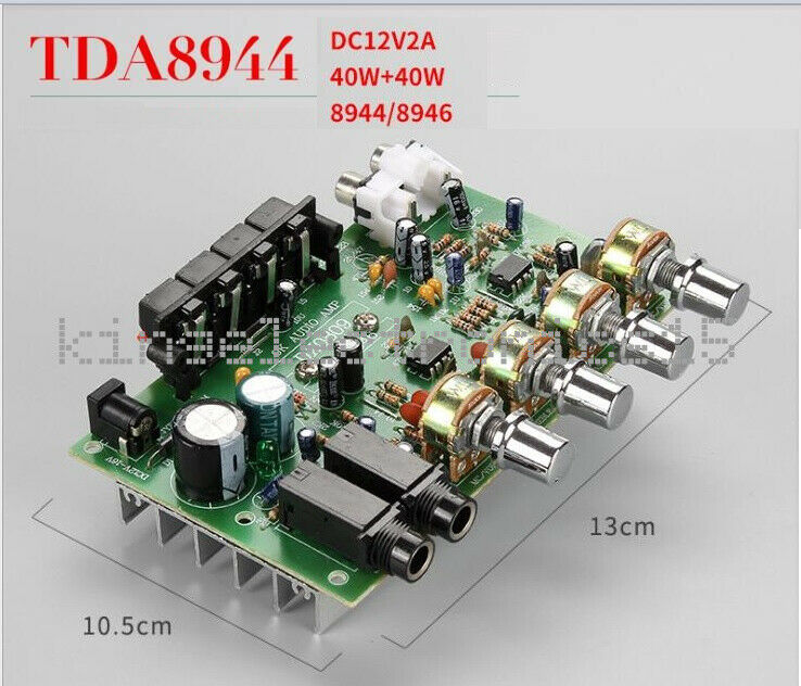 Stereo Audio Amplifier Board 40W+40W Digital microphone amplifier Tone Control K