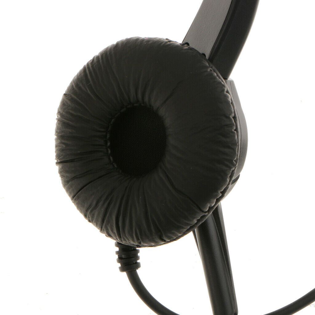 2.5mm Call Center Noise Cancelling Headset Headphones for Desk Telephone