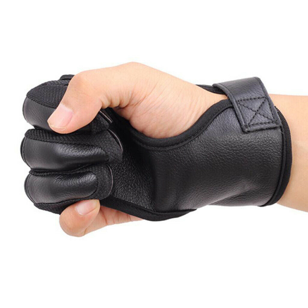 Adjustable Archery Glove 3Finger Guard for Women Breathable Right Hand