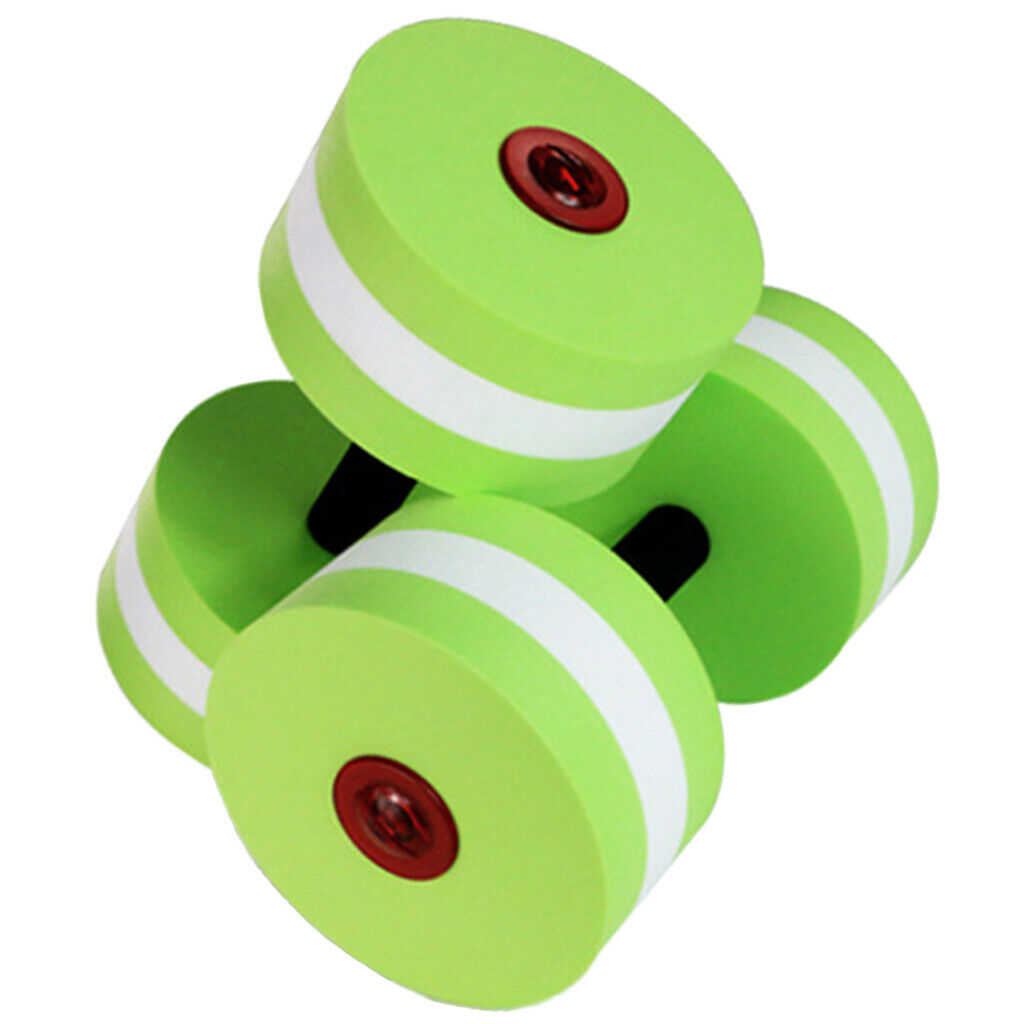 Eva Floating Dumbbell Water Aerobics Aquatic Fitness Exercise Barbell Green