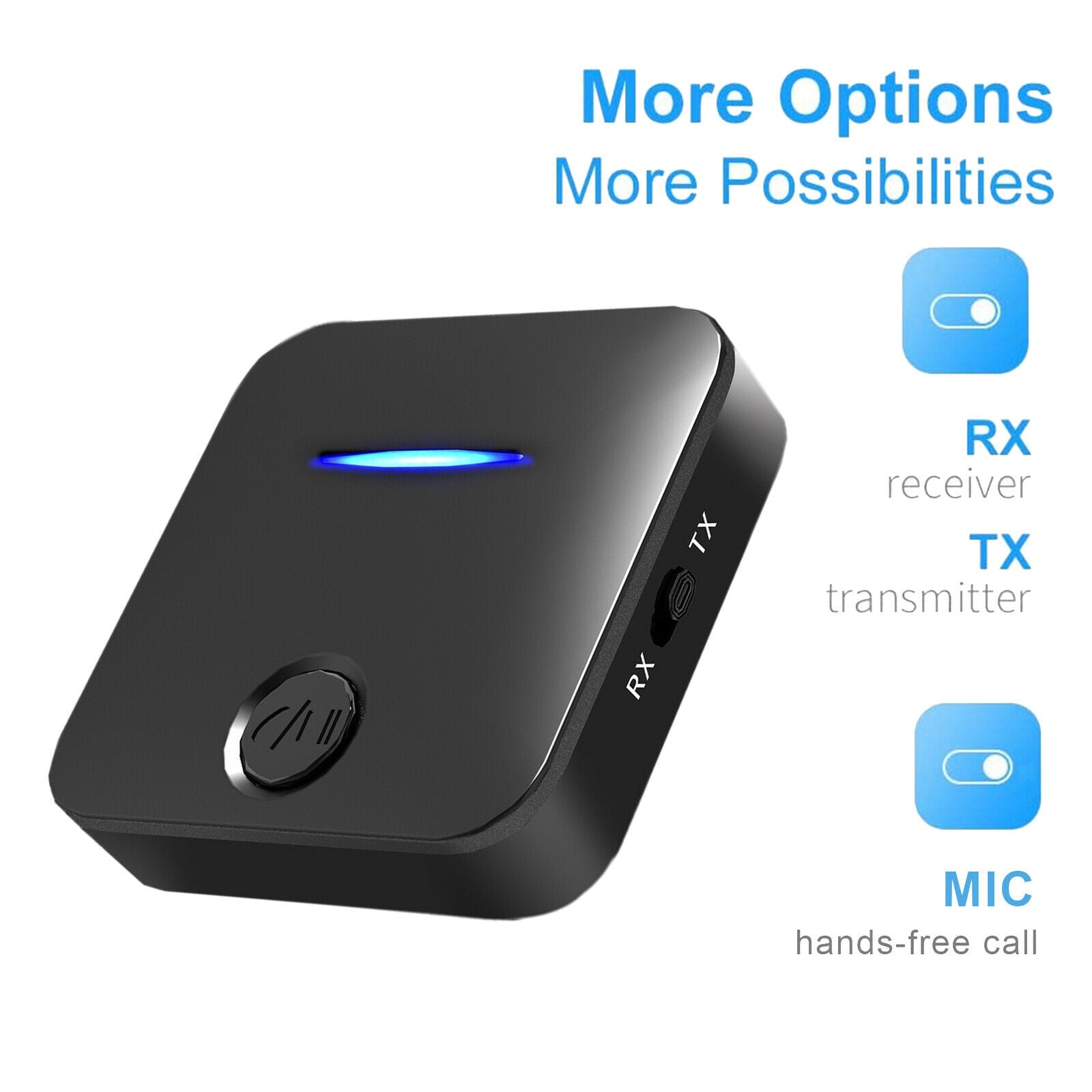 Bluetooth 5.0 Receiver Transmitter Handsfree Plug & Play W/ 3.5mm AUX for PC
