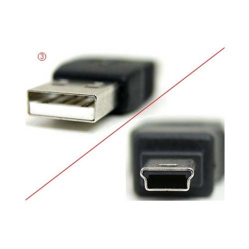10pcs USB 2.0 A Male to Mini USB 5 Pin Male Connector Adapter - ad04