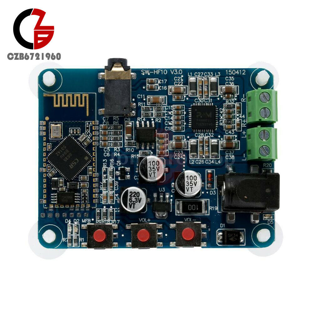 2X10W Bluetooth 4.0 PAM8610 Audio Receiver Stereo Amplifier Board DC 12V 10W+10W