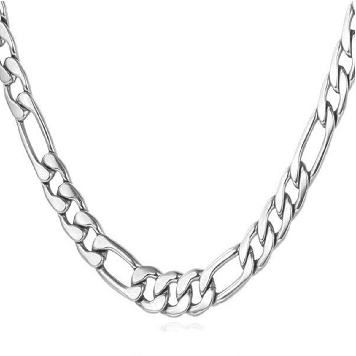 Hip Hop Men's Boys Stainless Steel Figaro Link Chain Necklace Jewelry 6mm 24"