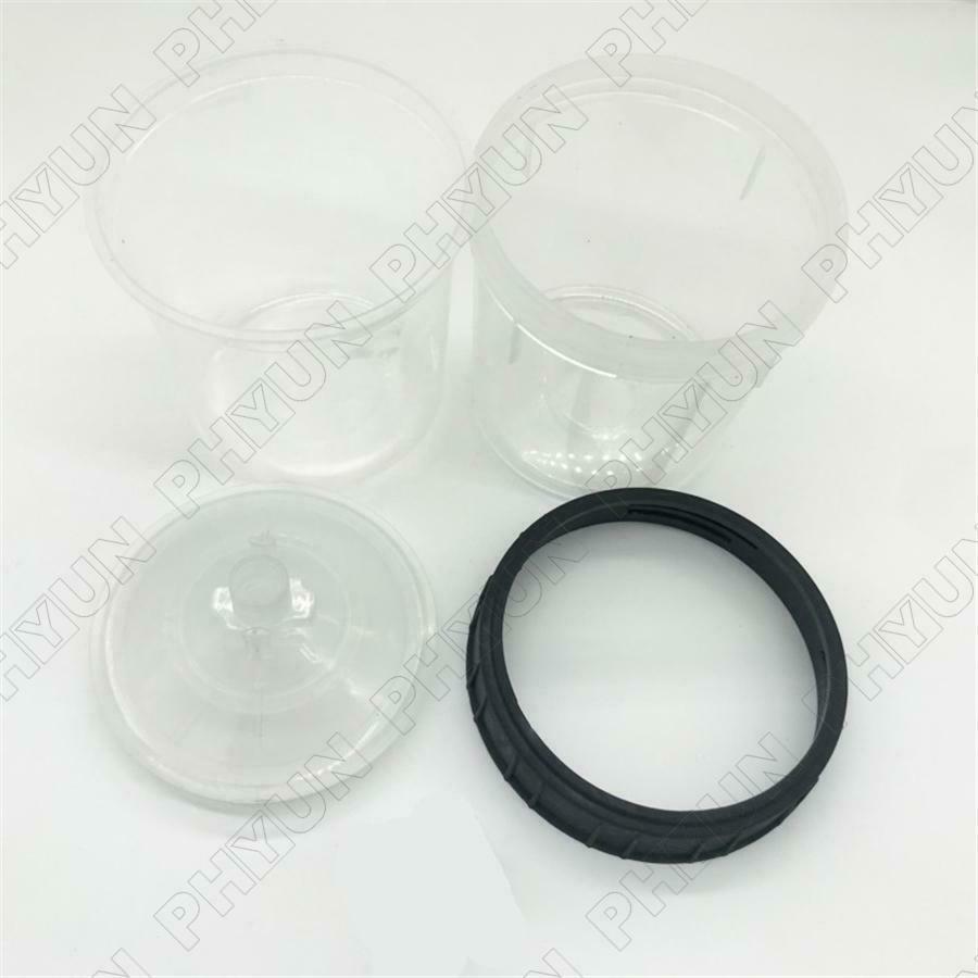 22oz 600ML Disposable Paint Cup w/ Spray Gun Fast Joint Kit For PPS Adapter