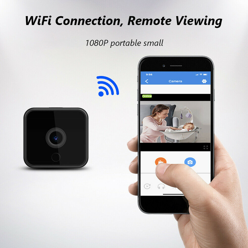 Full HD WiFi IP Camera Mini Nanny Cam Night Vision Security Camera +2GB TF Card