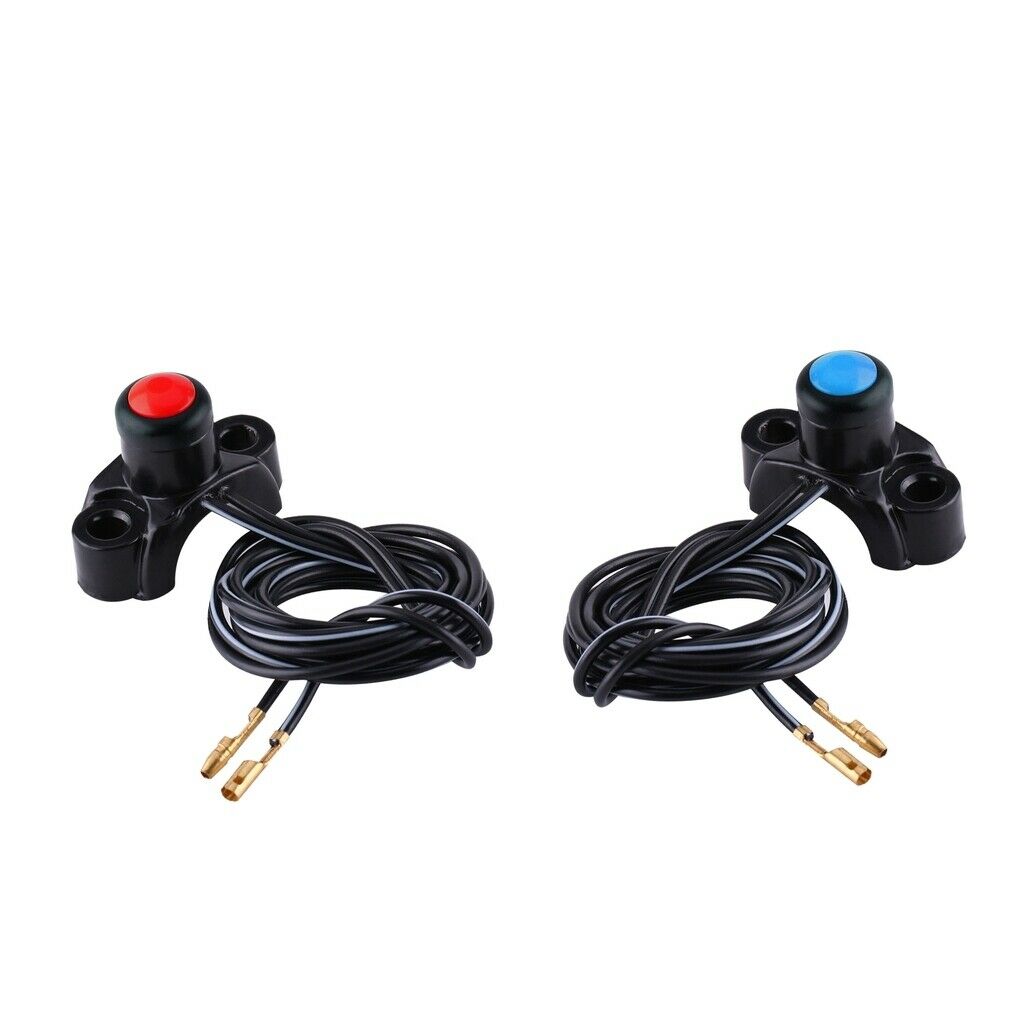 2 Packs Motorcycle 22mm Handlebar Engine Kill Stop Start Button Switch