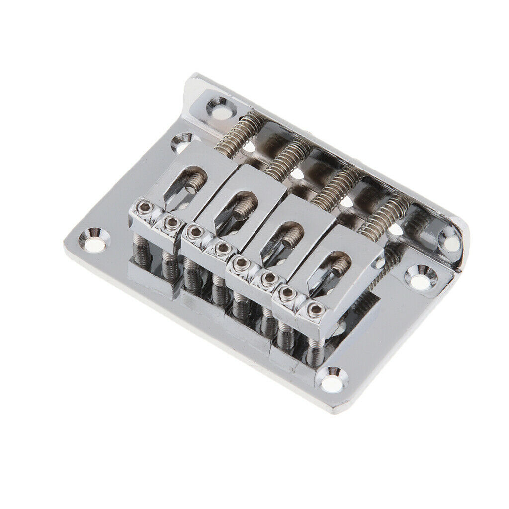 60mm 4 String Electric Guitar Fixed Bridge Tailpiece with Screws Wrench