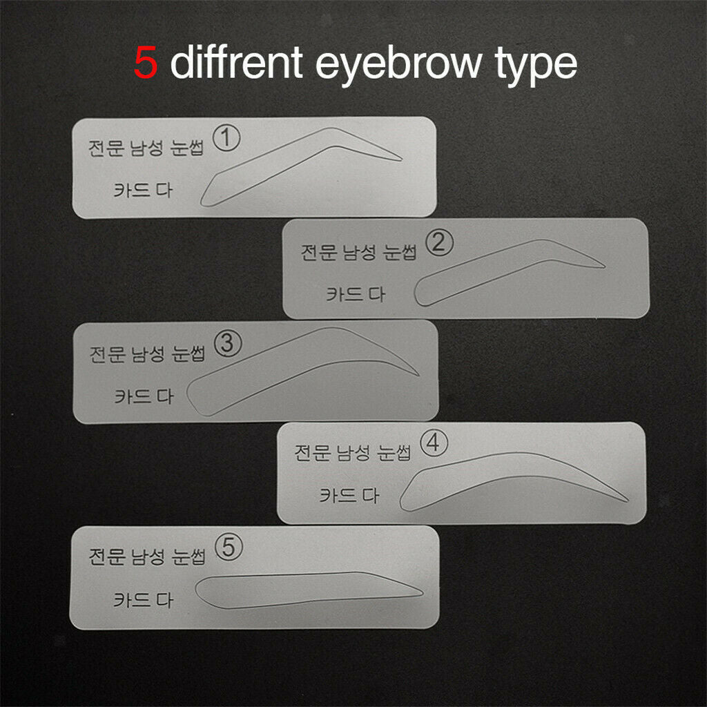 5 Styles Eyebrow Stencil Shaper - Women Eye Brows Ruler Shaping Template for DIY