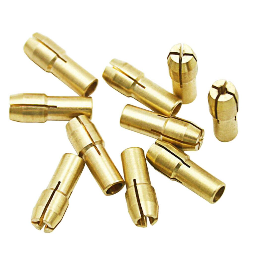 Set of 10Pc 0.5-3.2mm 4.8mm Electrc Metal Drill Bit Collet Micro Twist Chuck