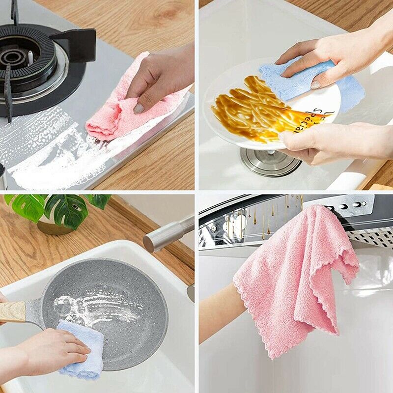 8 Pack Kitchen Dish Towels, Super Absorbent Fast Drying Kitchen Rags, Non StK9U7