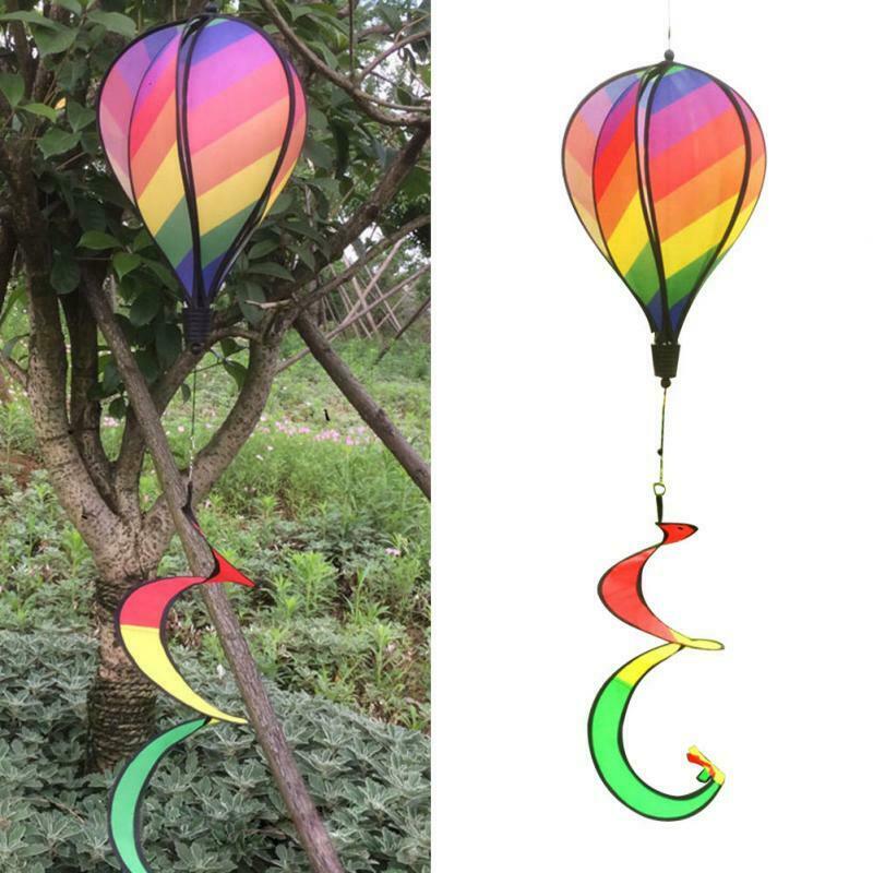 1PC Hot Air Balloon Windmill Wind Sock Spinner Garden Lawn Decor Windsocks