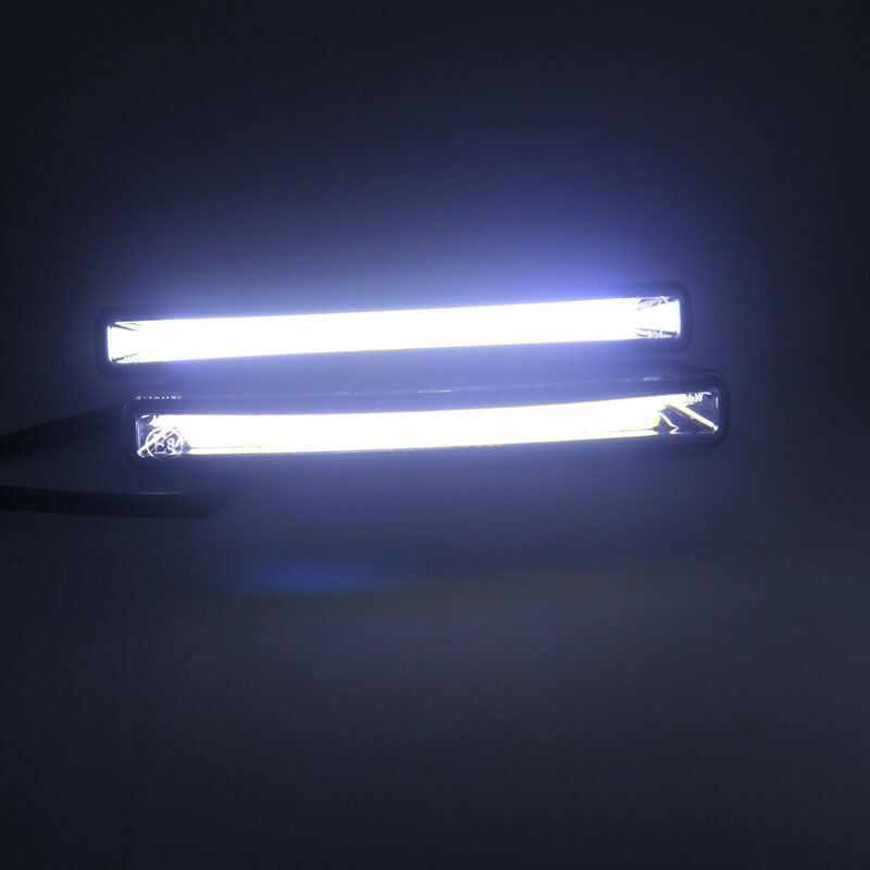 2x DRL White COB LED Daytime Running Driving Lights Fog lamps kit 6000K Xenon