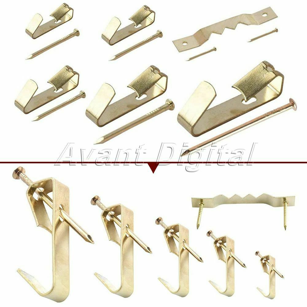 200PCS Picture Hanging Kit Up To 50LBS Screw Eye/Wire/Nail Photo Hanger for home