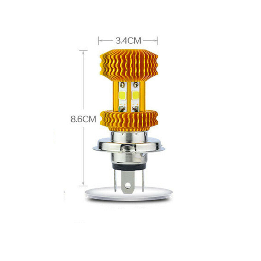 Four Side Bright H4 LED Motorcycle Headlight Blub High/Low Beam DC12V 1600LM 18W