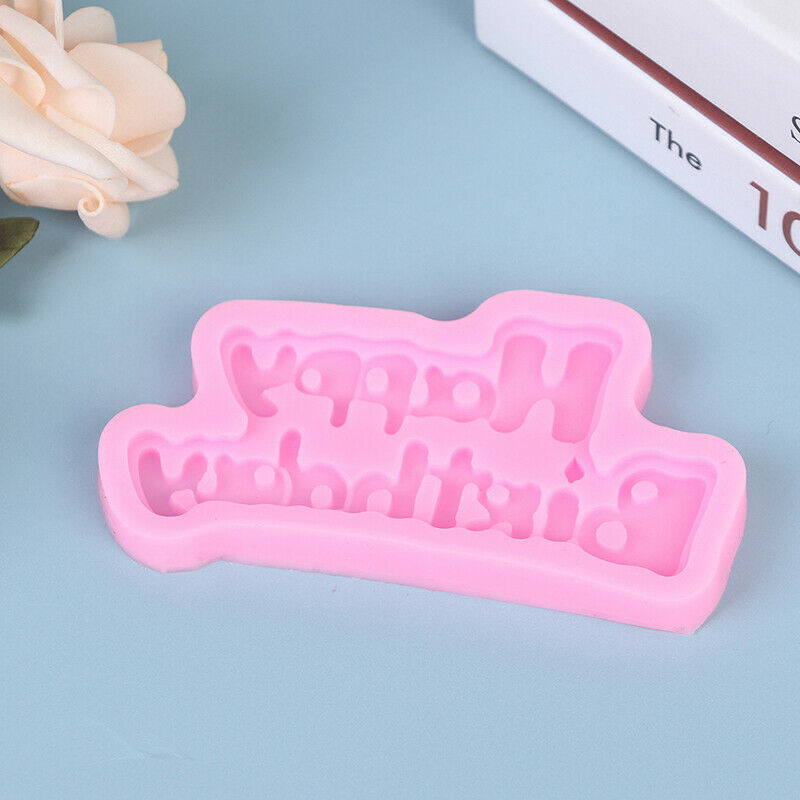 Happy Birthday Shape Silicone Mold Sugarcraft & Chocolate Moulds Cake DecorFCA