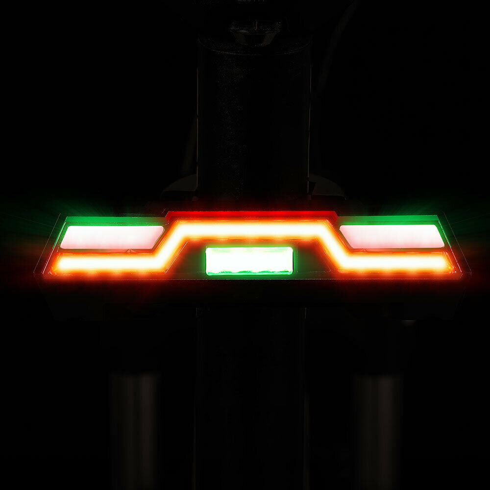 LED Bicycle Tail Light USB Wireless Remote Control Turn Signal Warning Lamp Kit