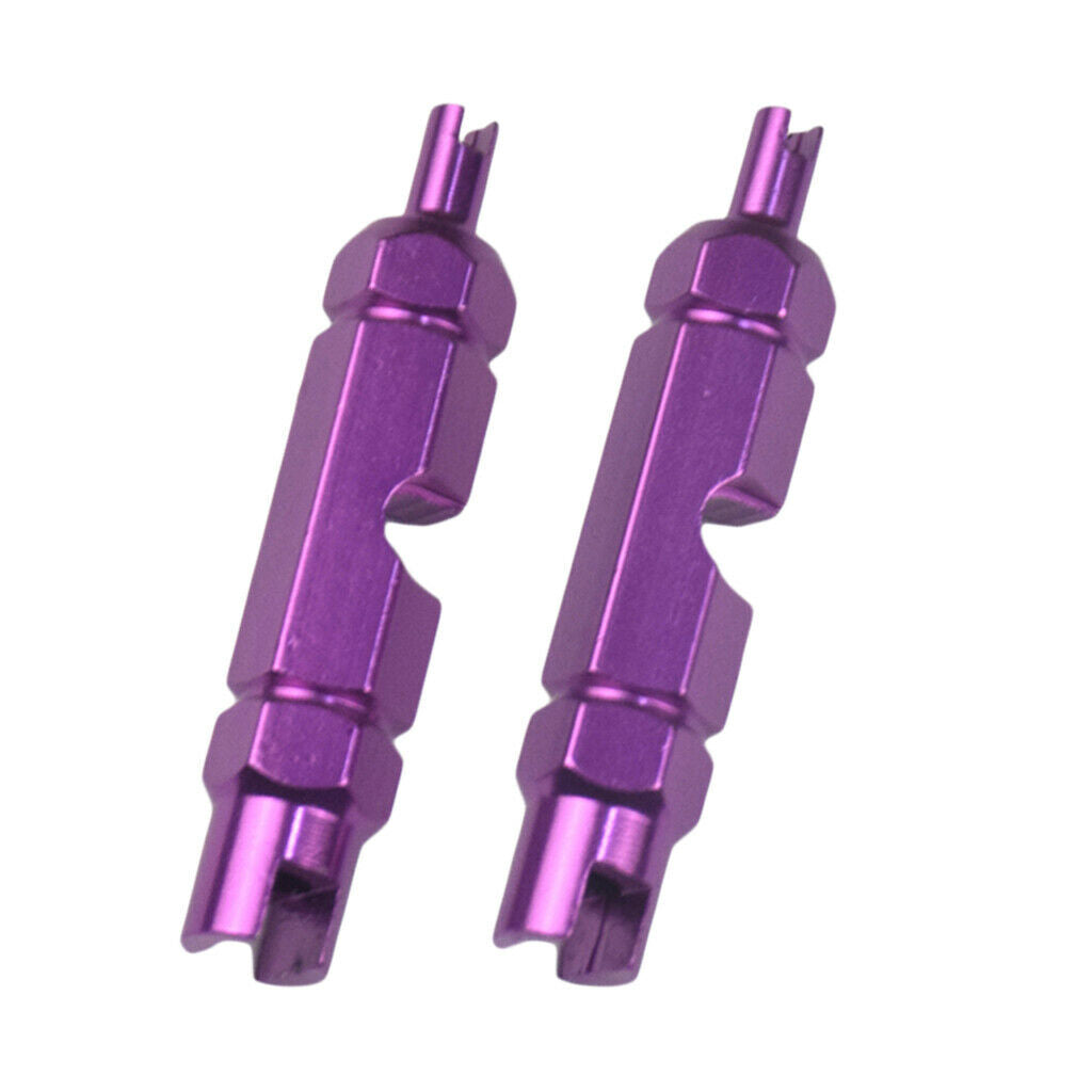 Pieces Aluminum Alloy Valve Core Removal Wrench MTB Bike Accessories Purple