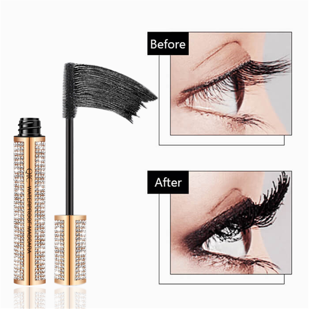 4D Silk Fiber Mascara Flash Diamond Mascara Lashes Thick Lengthening Water-proof