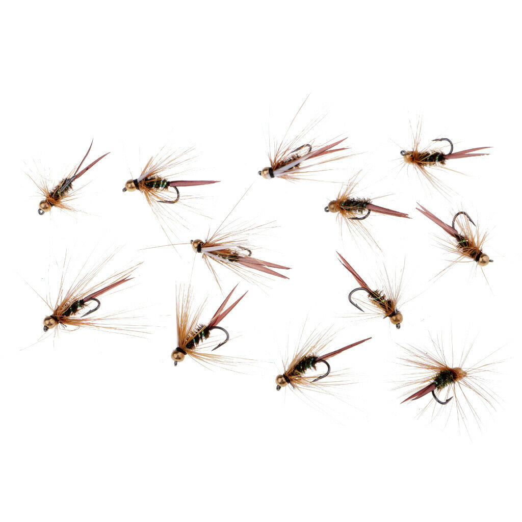 1 Dozen Prince Nymph Bead Head Fly Fishing Flies Artificial Bumble Bee Flies