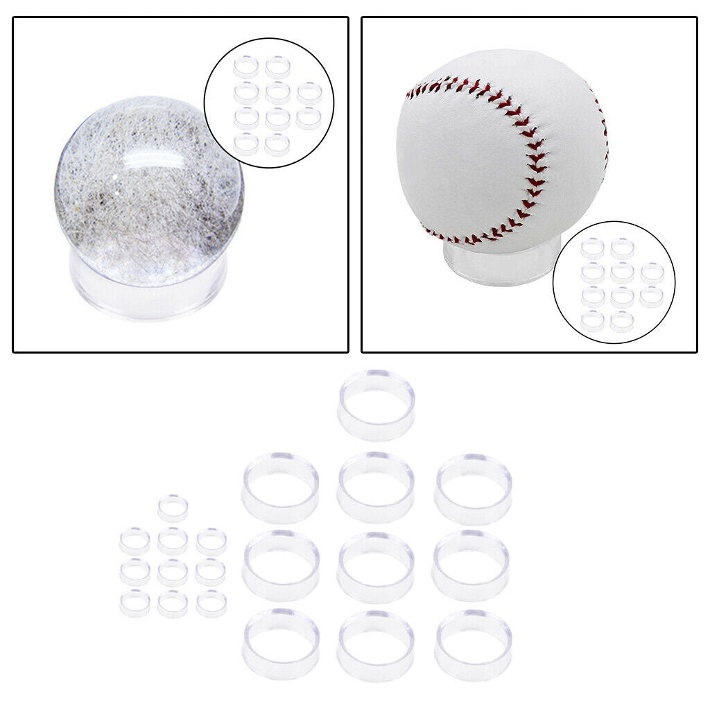 20Pcs Acrylic Clear Display Stand Crystal Ball Glass Sphere Gems Base Decor