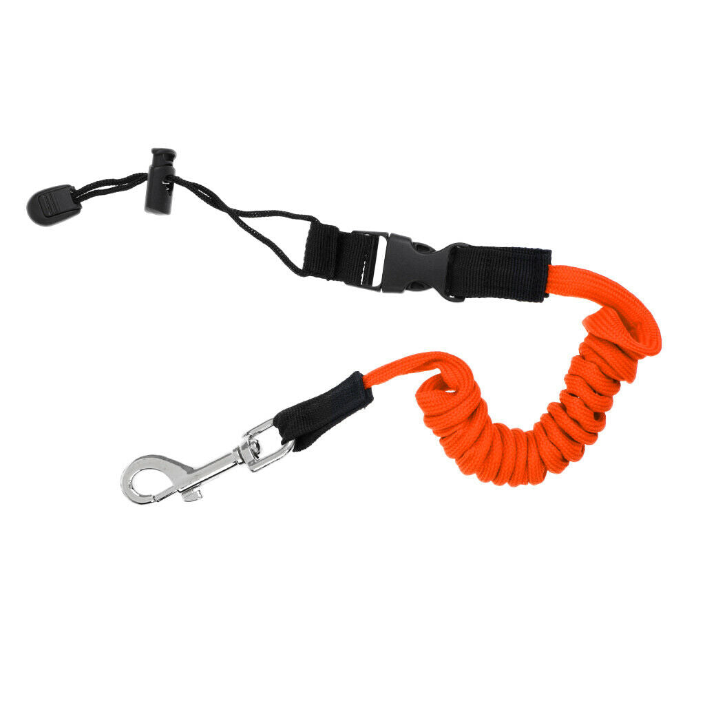 2x Elastic Kayak Paddle Leash Bungee Secure Lanyard Cord Water Sport Accessories