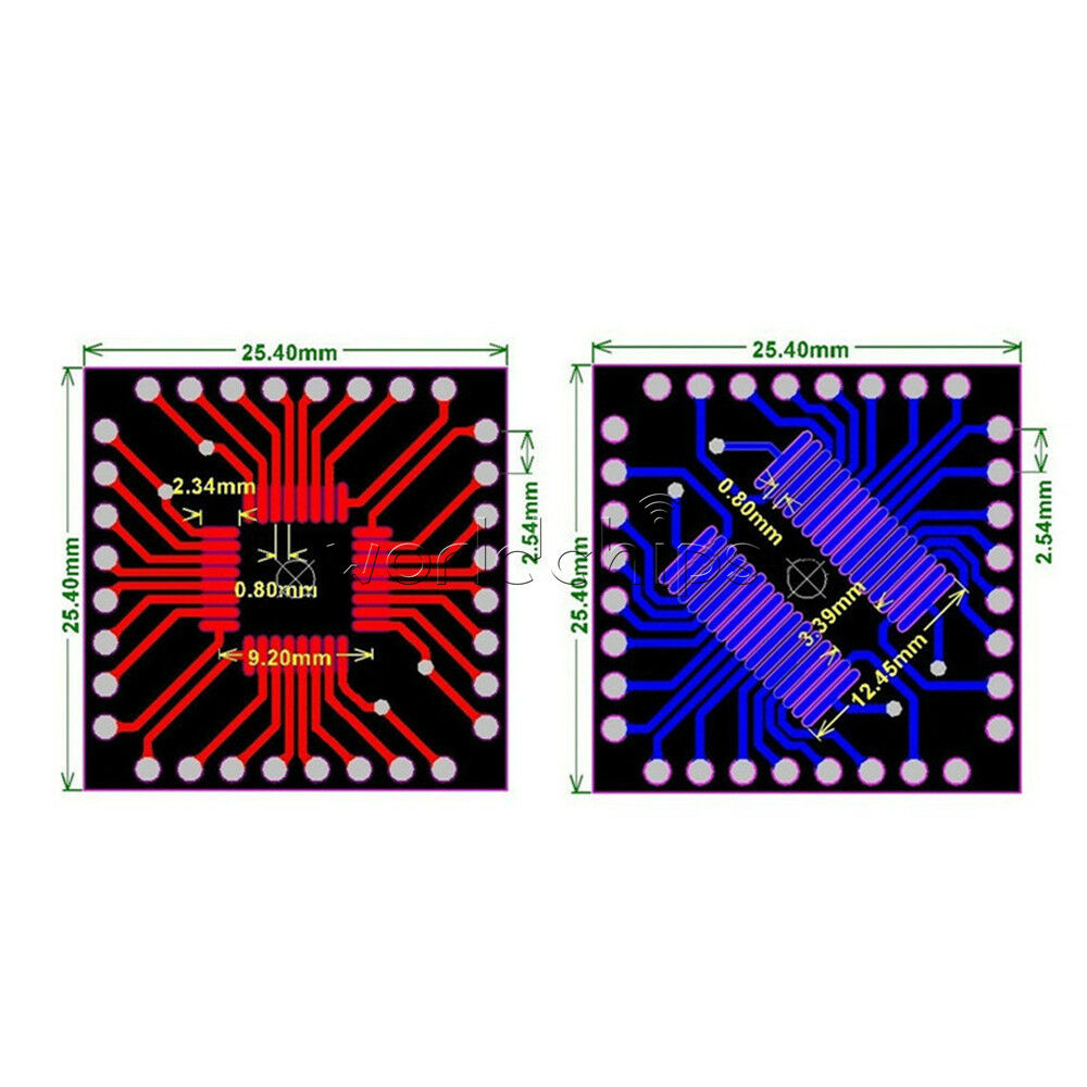 10PCS New QFP/TQFP/LQFP/FQFP/SOP/SSOP32 to DIP Adapter PCB Board Converter