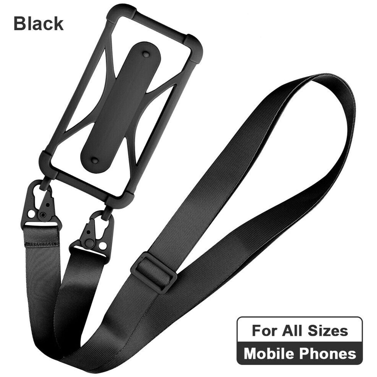 Silicone Lanyard Case Cover Mobile Phone Holder Sling Neck Strap Belt Bands