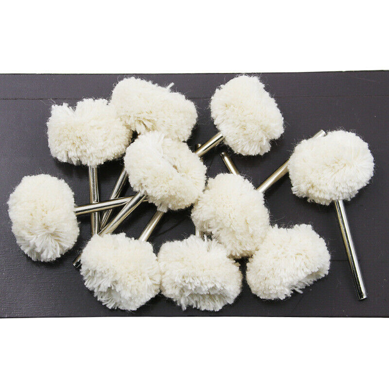 1Pcs 25mm Cotton Buffing Pad Polishing Wheel Brush Set Rotary Tool 3mm Shank