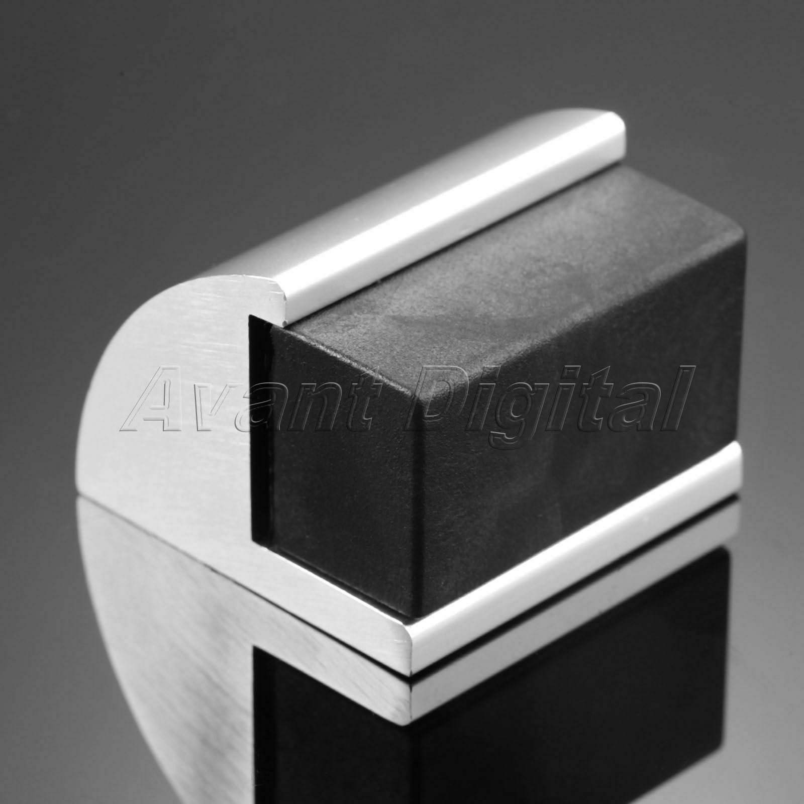 Furniture Hardware Door Stop Alloy Rubber Toilet Room Hidden Doorstop Holder 1X