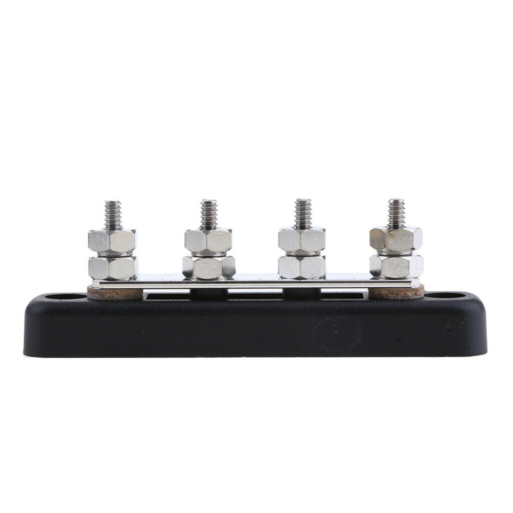 12v / 24v 4 way power distribution bus bar 4 studs 100A rated car