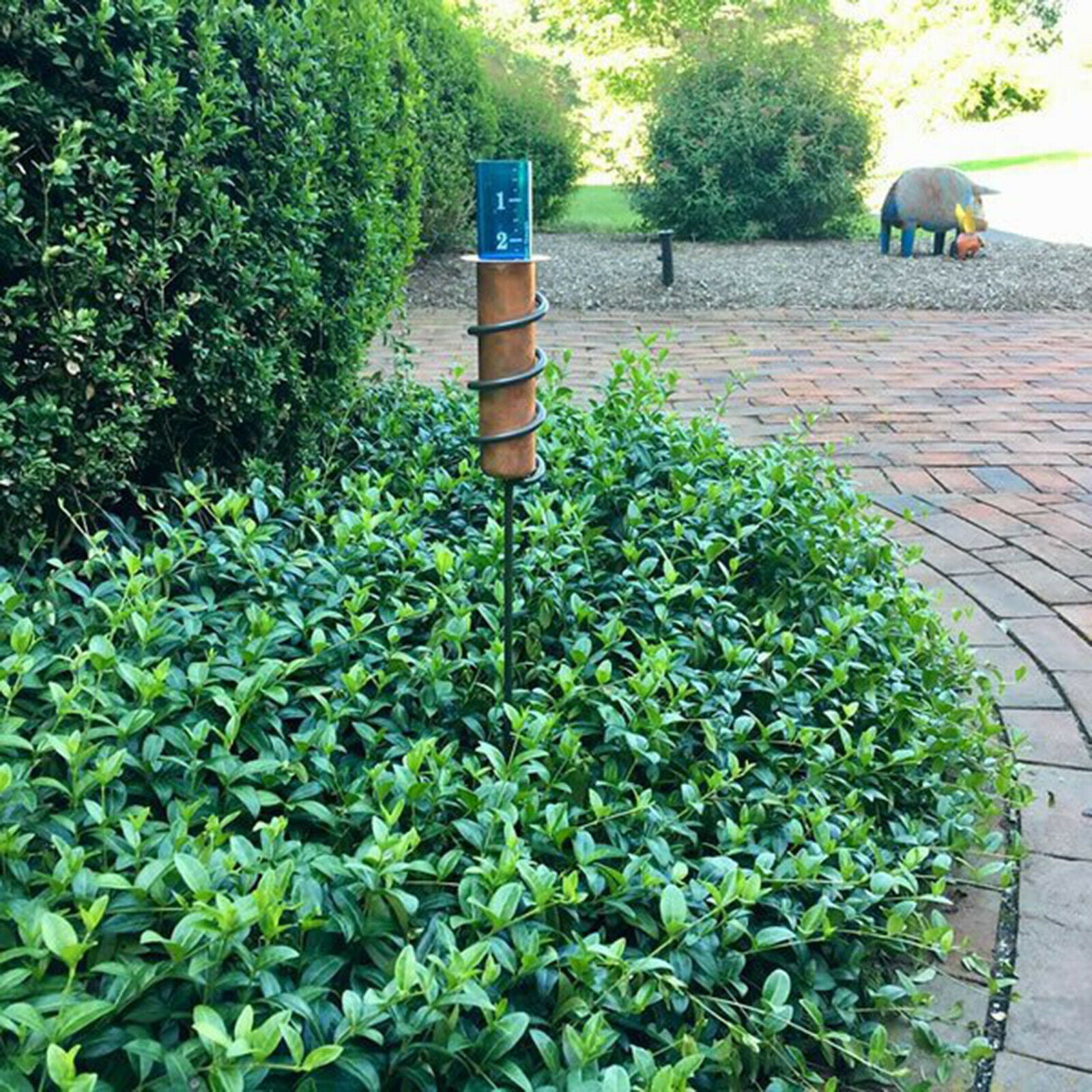 Easy-Read Rain Gauge Water Gauge Stake Big Numbers for Outdoor Lawn Patio