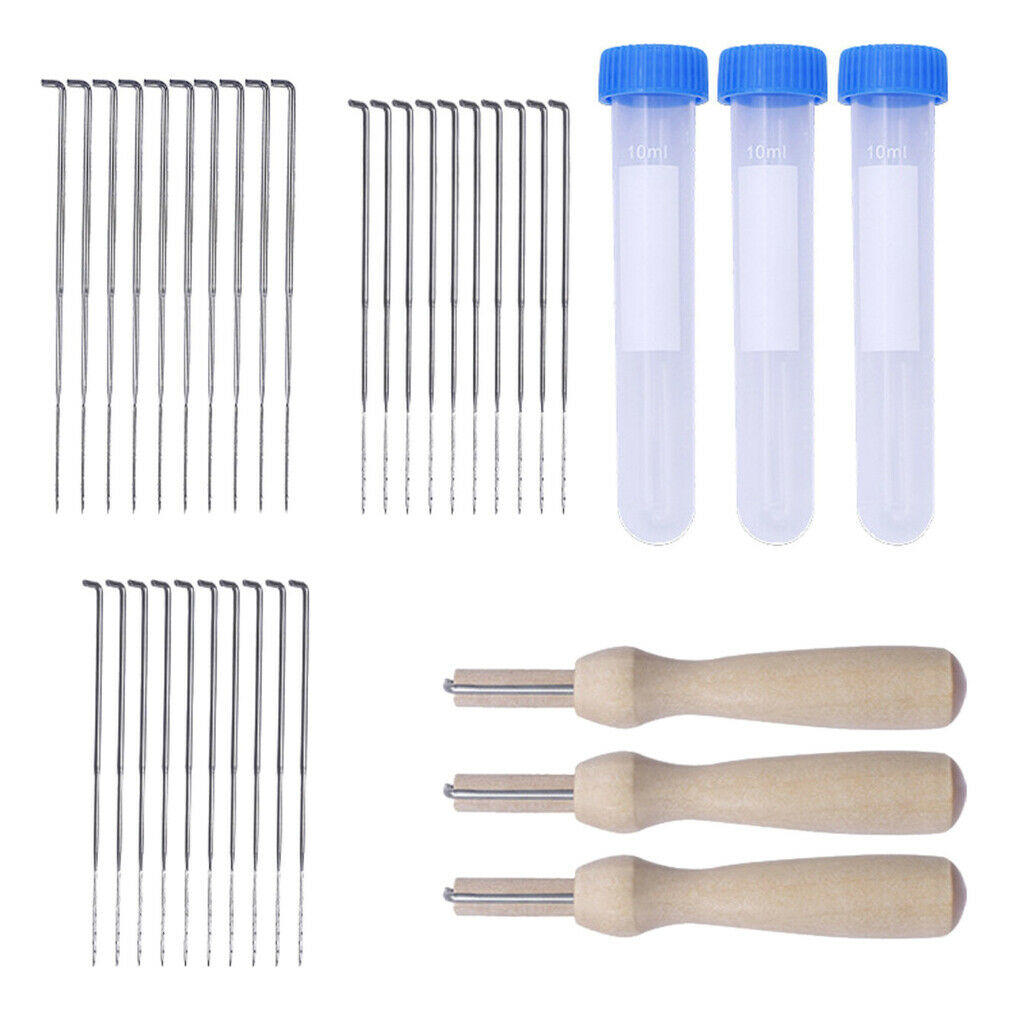 30Pieces Wool Felting Needles Tool Kit 30Pcs Needles 3Pcs Needle Felting Pen