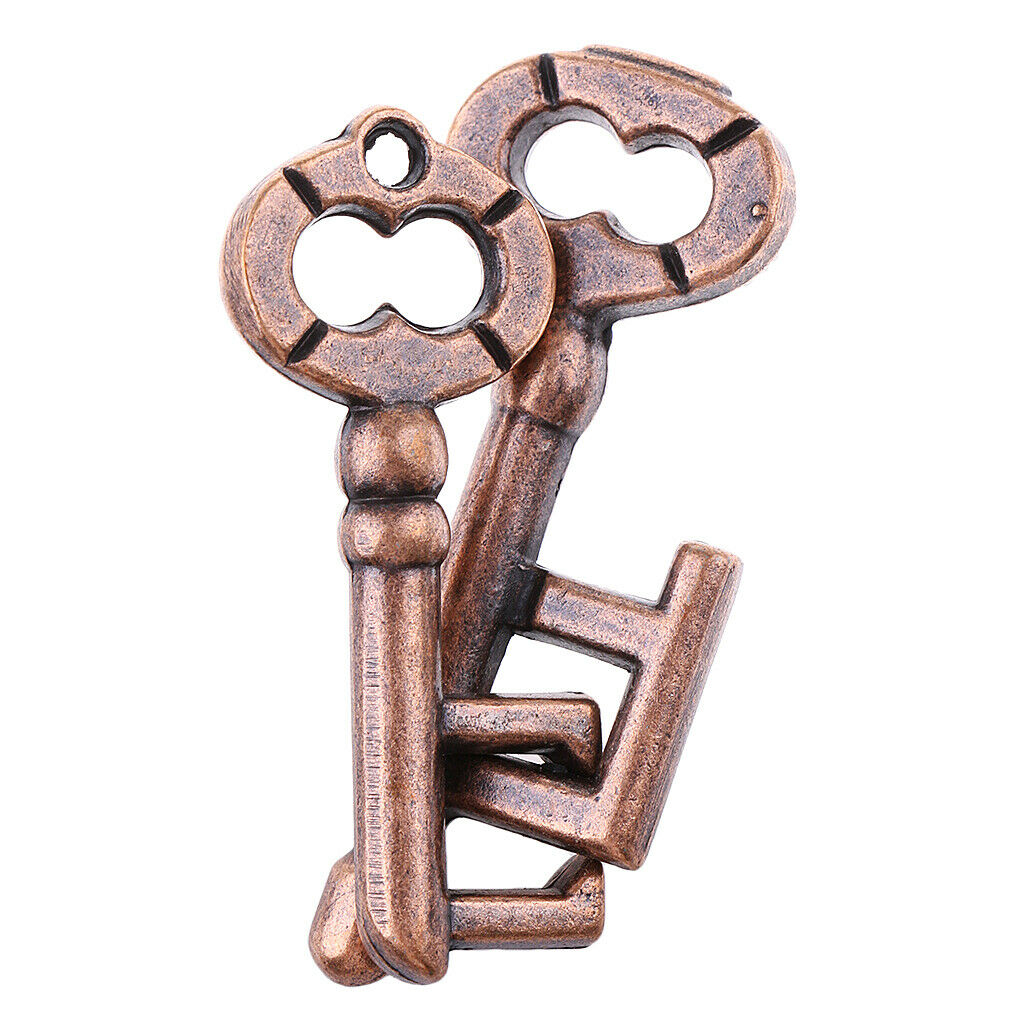 1/Set Key Lock Classic Metal Brain Teaser Keys Puzzles for Kids Development