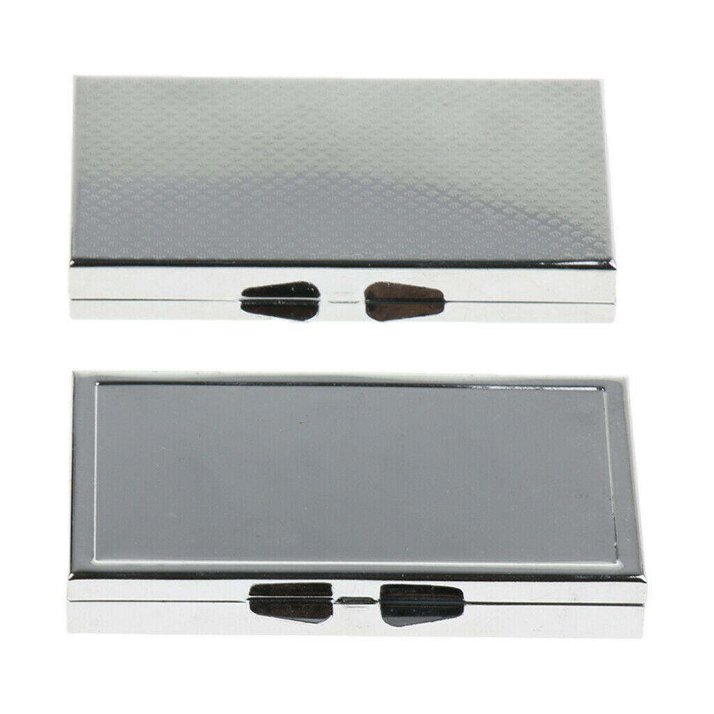 Pack of 4 Metal Pill Box Holder Storage Container Organizer for Pocket Purse