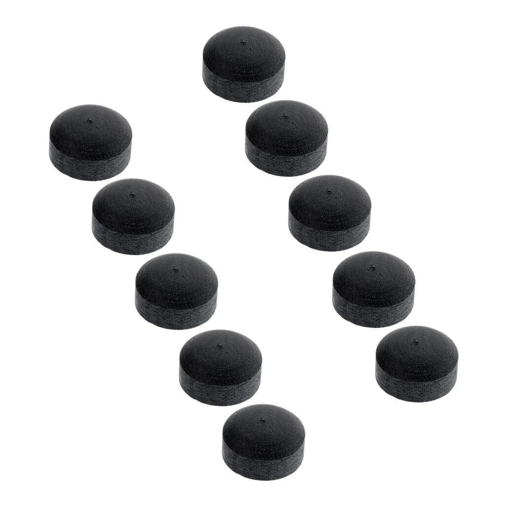 10 Pieces Glue-13mm Billiard Billiard Snooker Cue Tips Care Accessory Black